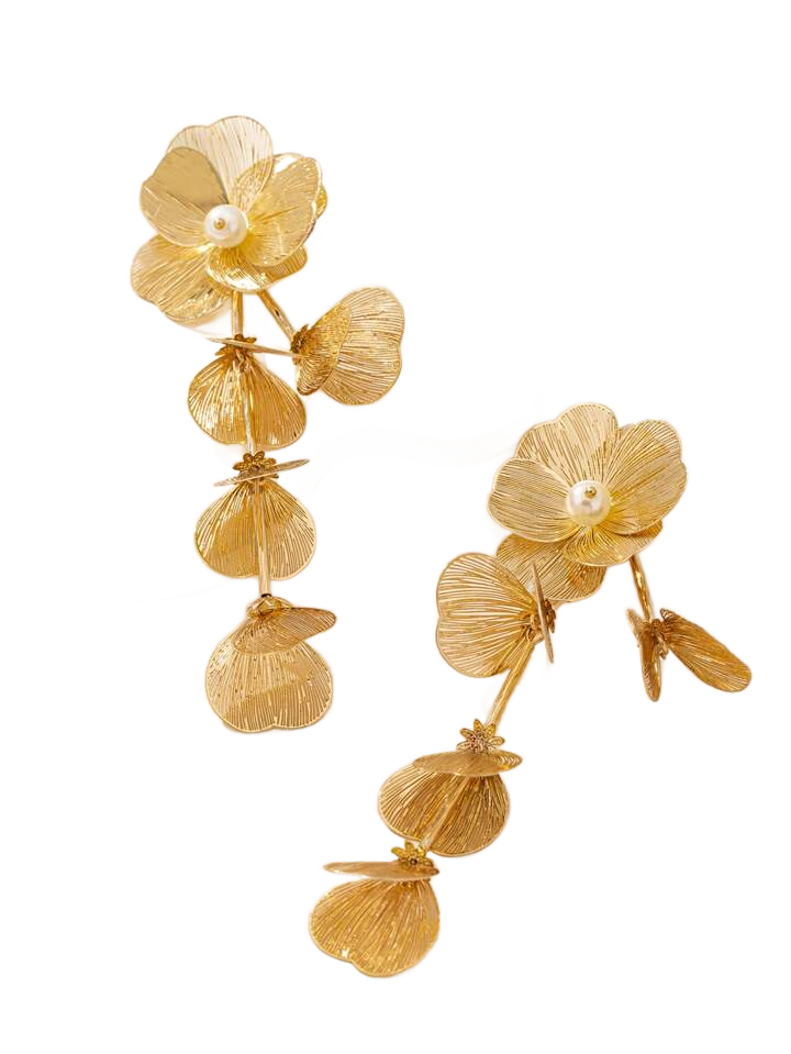 Petal Gold Earring | Petal Earring | Zephova